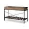Baxton Studio Newcastle Wood and Metal Console Table-Criss-Cross 111-5492 - alternate 3